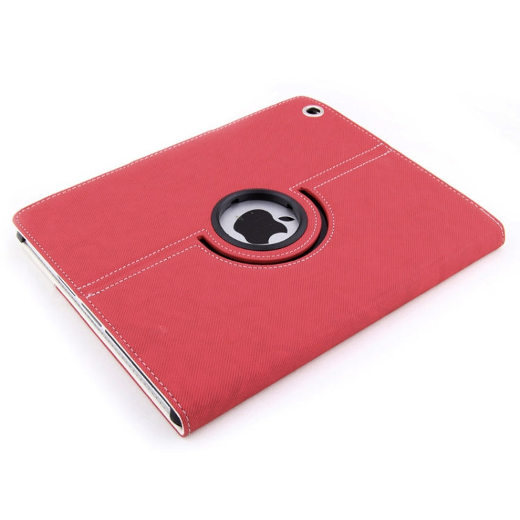 ENKAY ENK-3138 360 Degree Rotation Cloth Texture PU Leather Case with Sleep / Wake-up Function & Holder for iPad 4 / New iPad (iPad 3) / iPad 2