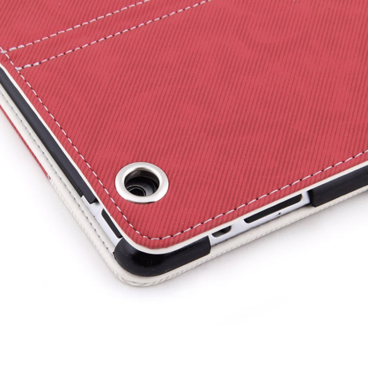 ENKAY ENK-3138 360 Degree Rotation Cloth Texture PU Leather Case with Sleep / Wake-up Function & Holder for iPad 4 / New iPad (iPad 3) / iPad 2