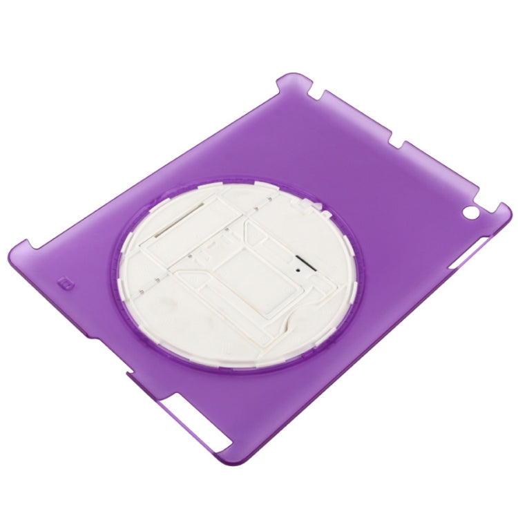 270 Degree Rotation Scrub Translucent Plastic Case with Adjustable Holder for iPad 4 / New iPad (iPad 3),