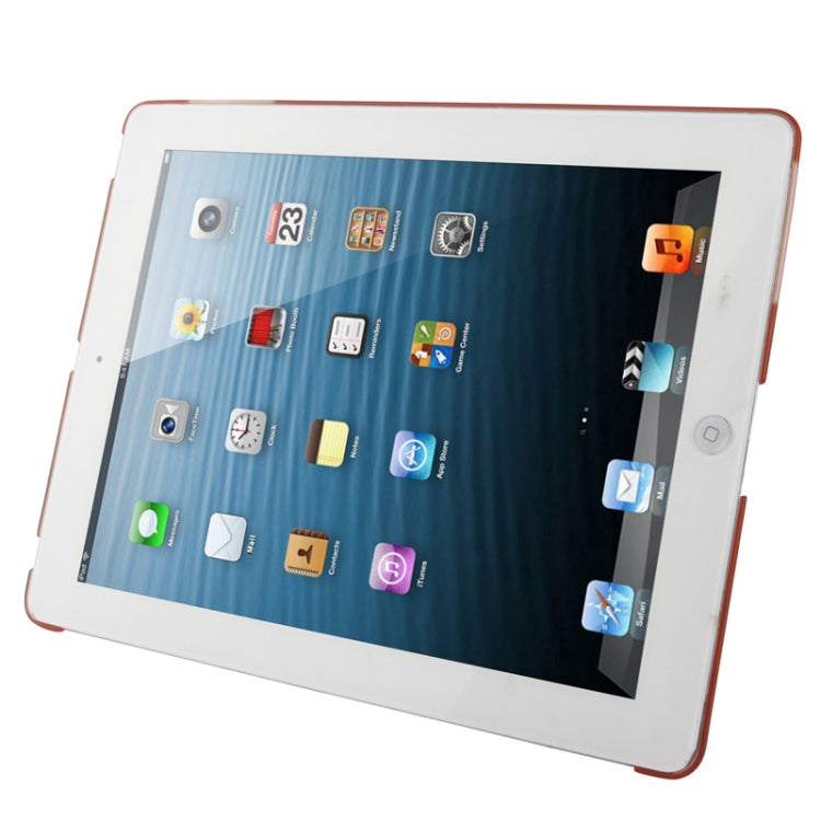 270 Degree Rotation Scrub Translucent Plastic Case with Adjustable Holder for iPad 4 / New iPad (iPad 3),