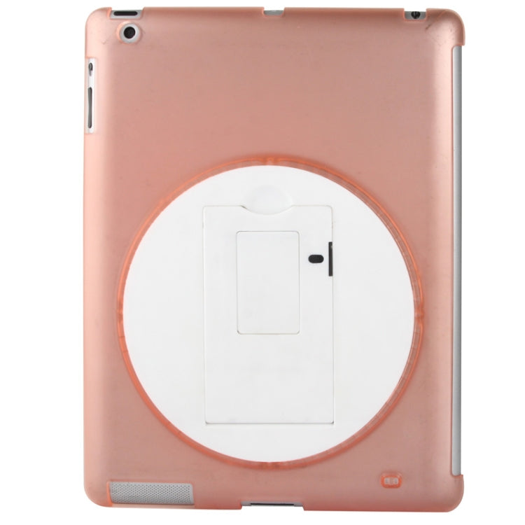 270 Degree Rotation Scrub Translucent Plastic Case with Adjustable Holder for iPad 4 / New iPad (iPad 3),