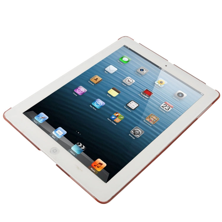 270 Degree Rotation Scrub Translucent Plastic Case with Adjustable Holder for iPad 4 / New iPad (iPad 3),