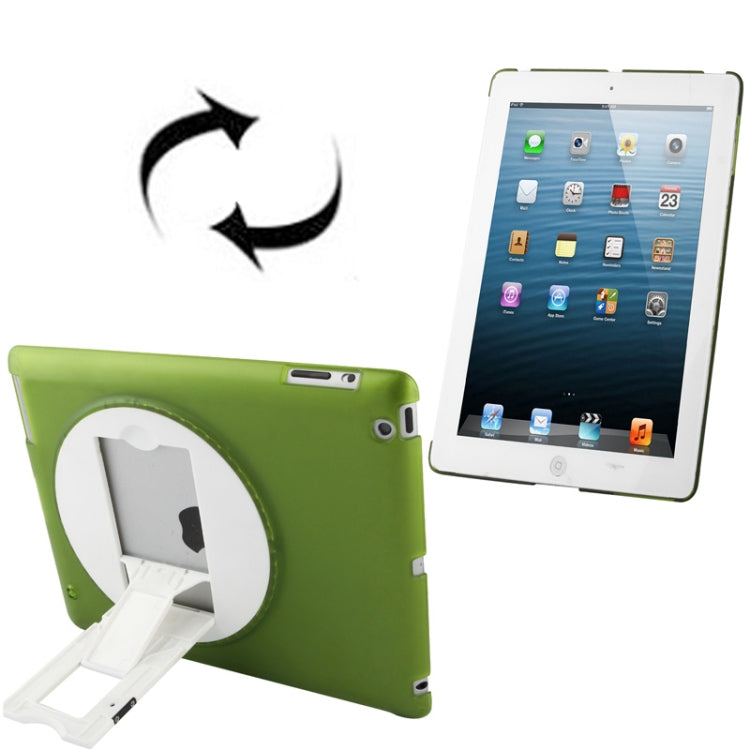 270 Degree Rotation Scrub Translucent Plastic Case with Adjustable Holder for iPad 4 / New iPad (iPad 3),