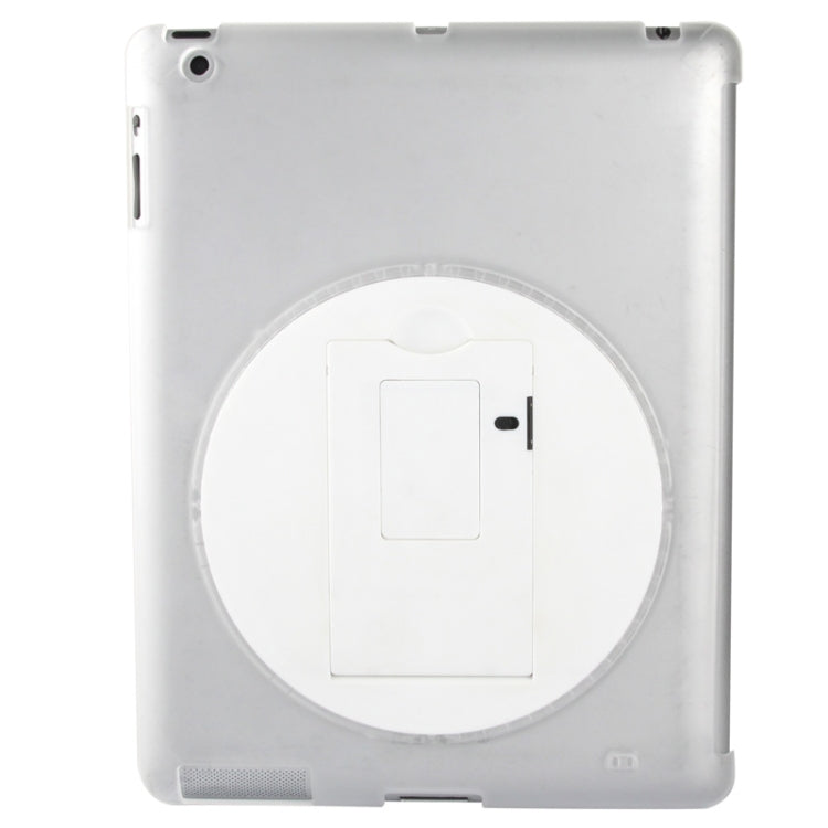270 Degree Rotation Scrub Translucent Plastic Case with Adjustable Holder for iPad 4 / New iPad (iPad 3),