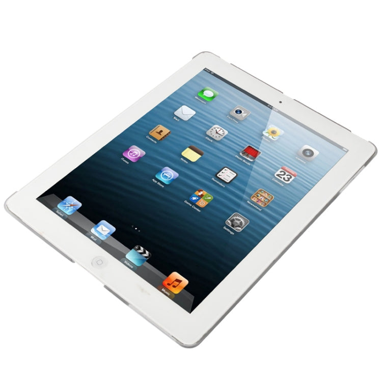 270 Degree Rotation Scrub Translucent Plastic Case with Adjustable Holder for iPad 4 / New iPad (iPad 3),