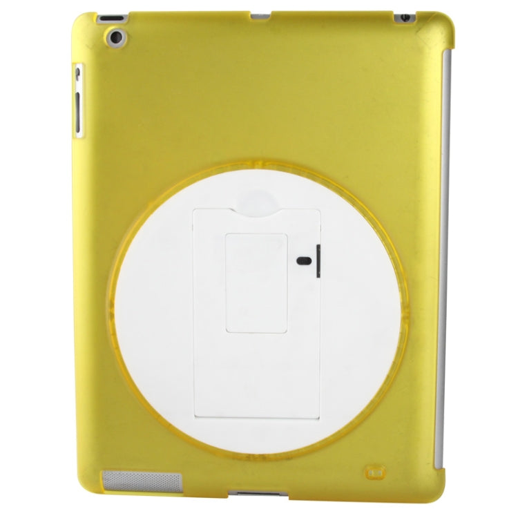 270 Degree Rotation Scrub Translucent Plastic Case with Adjustable Holder for iPad 4 / New iPad (iPad 3),
