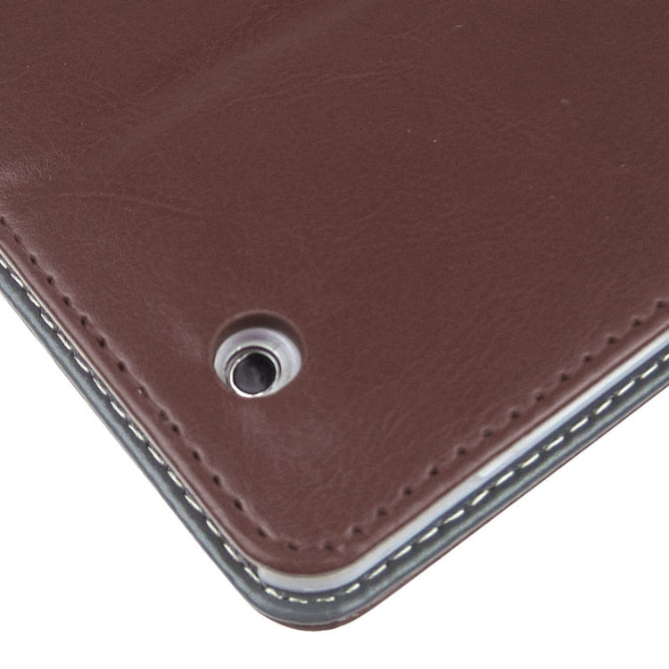 ENKAY Crazy Horse Texture Embossing Pattern Protective PU Leather Case with Sleep / Wake-up Function & Credit Card Slots for iPad 4 / New iPad (iPad 3) / iPad 2