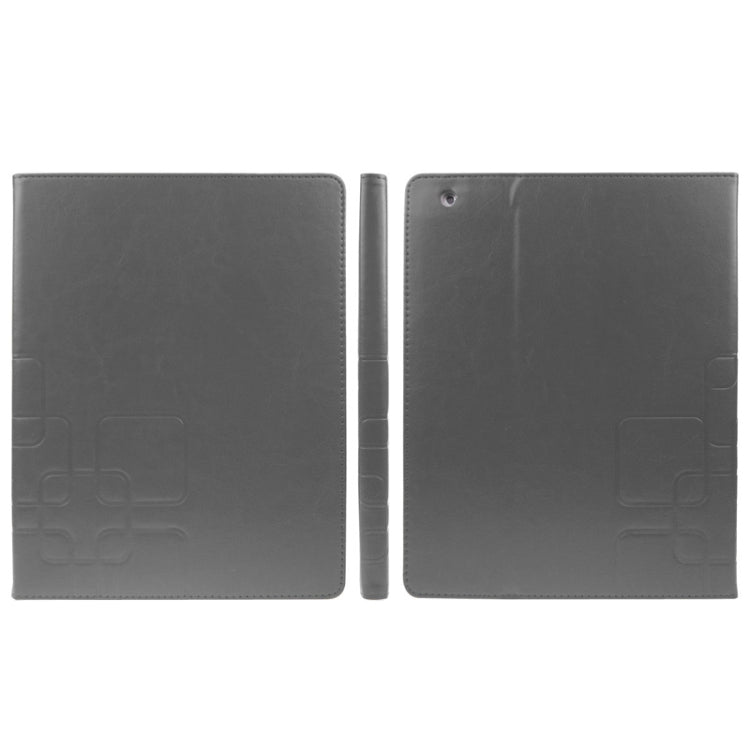 ENKAY Crazy Horse Texture Embossing Pattern Protective PU Leather Case with Sleep / Wake-up Function & Credit Card Slots for iPad 4 / New iPad (iPad 3) / iPad 2