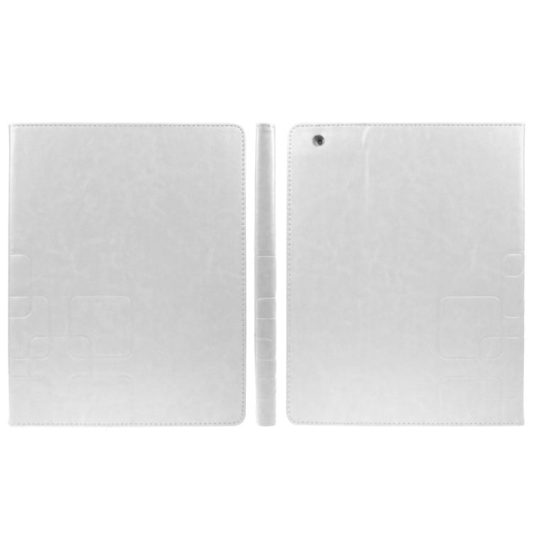 ENKAY Crazy Horse Texture Embossing Pattern Protective PU Leather Case with Sleep / Wake-up Function & Credit Card Slots for iPad 4 / New iPad (iPad 3) / iPad 2