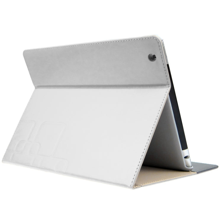 ENKAY Crazy Horse Texture Embossing Pattern Protective PU Leather Case with Sleep / Wake-up Function & Credit Card Slots for iPad 4 / New iPad (iPad 3) / iPad 2