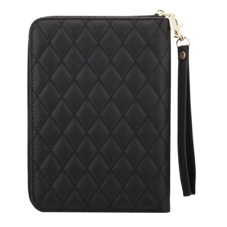 Crown Pattern & Diamond Lattice Texture Diamond Encrusted Carry Case with Holder & Card Slots & Wallet & Lanyard for iPad 4 / New iPad(iPad 3) / 2