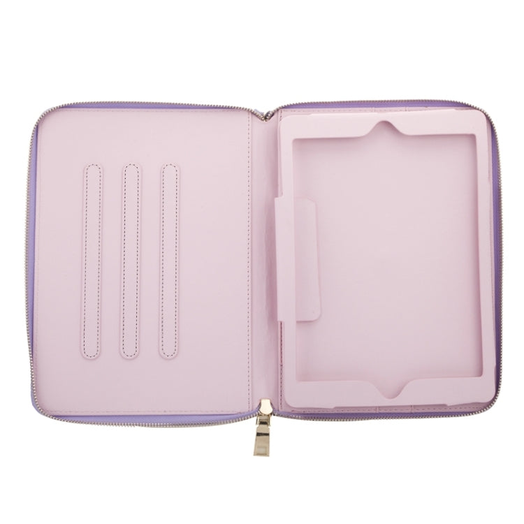 Crown Pattern & Diamond Lattice Texture Diamond Encrusted Carry Case with Holder & Card Slots & Wallet & Lanyard for iPad 4 / New iPad(iPad 3) / 2
