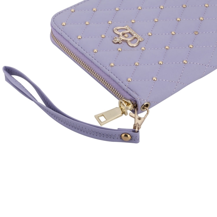 Crown Pattern & Diamond Lattice Texture Diamond Encrusted Carry Case with Holder & Card Slots & Wallet & Lanyard for iPad 4 / New iPad(iPad 3) / 2