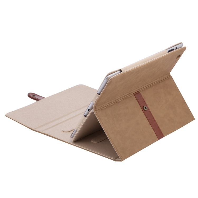 Bussiness Style Horizontal Flip Leather Case with 3-Folding Holder & Buckle for iPad 4 / New iPad / iPad 2