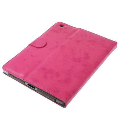3-angle Adjustment Viewing Leather Case with Holder for iPad 4 / New iPad (iPad 3), Magenta