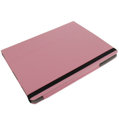 Pure Color Litchi Texture Leather Case with Holder & Elastic Hand Strap for iPad 4 / New iPad (iPad 3) / iPad 2