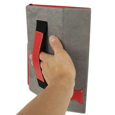 Pure Color Litchi Texture Leather Case with Holder & Elastic Hand Strap for iPad 4 / New iPad (iPad 3) / iPad 2