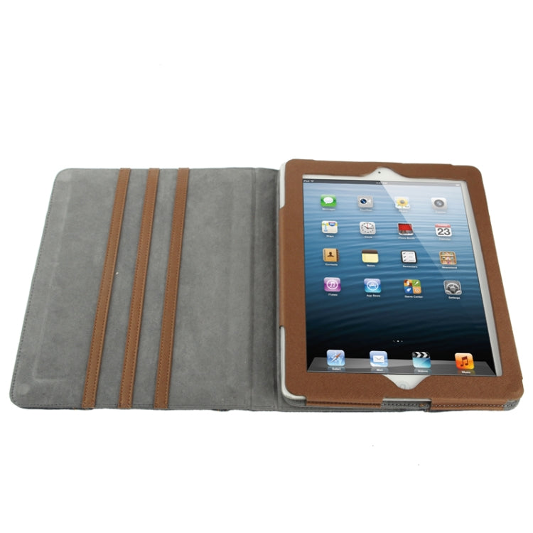 Jeans Styles Leather Case with 3-angle Holder for iPad 4