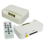4in 1 (charge, Audio output, Video output, Multi-functional remote control) Universal Dock for iPhone, iPod Nano, iPod Video,iPhone 3G(White)