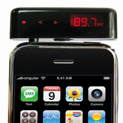 Cableless Handsfree & FM Transmitter for iPhone,iPhone 3G,iPod(Black)