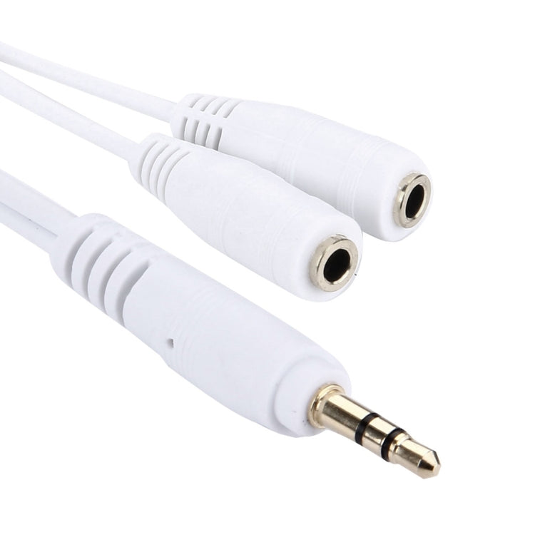 Aux Audio Cable Headphone Earphone Splitter Adapter, Compatible with Phones, Tablets, Headphones, MP3 Player, Car/Home Stereo & More(White)