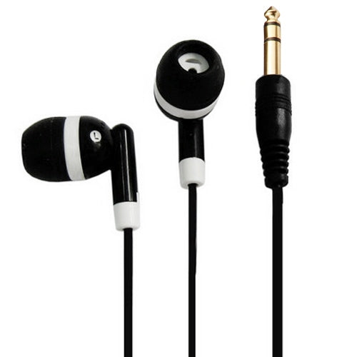 3.5mm Stereo Earphones with 4 Earbuds Silicone Cap, For iPad, iPhone, iPod(Black)