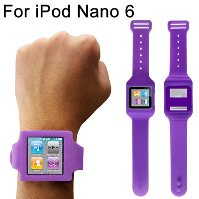Silicone Case/Watch Band for iPod nano 6(Purple)