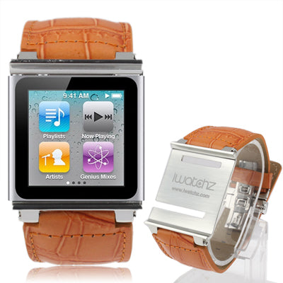 Leather Multi-touch Watch Band / Wrist Strap for iPod nano 6