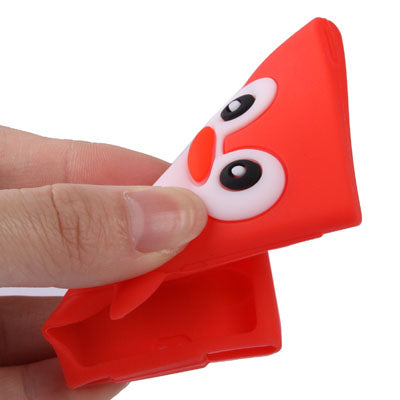3D Penguin Shaped Silicon Protective Case for iPod nano 7 (Red)