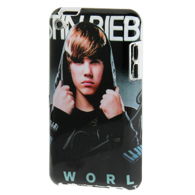 Justin Bieber Pattern Plastic Case for iPod touch 4