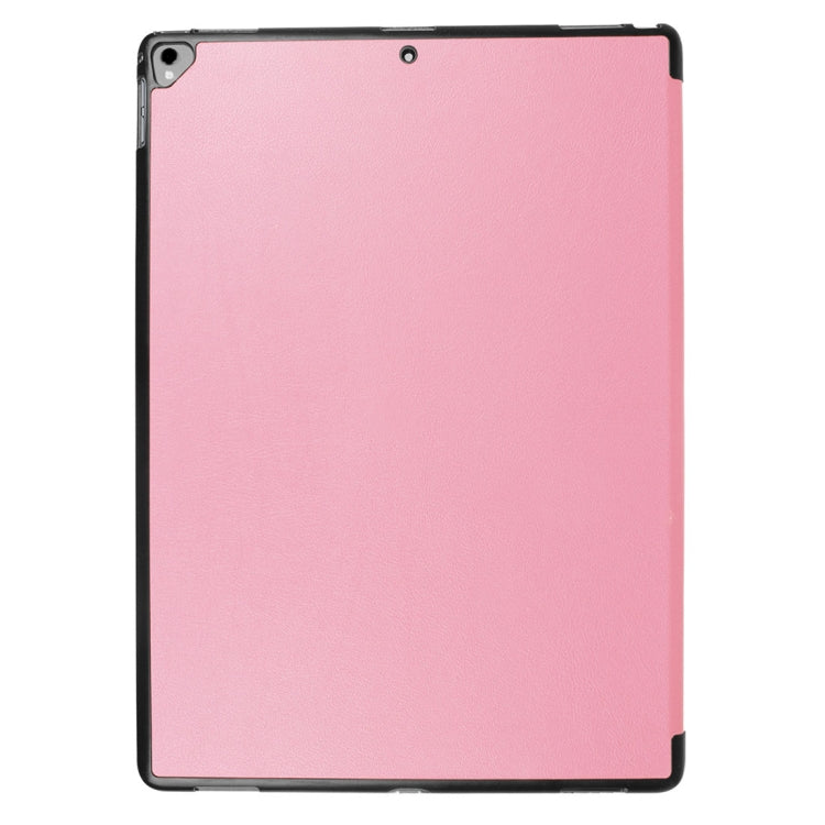 Custer Texture Horizontal Flip Smart Leather Case with 3-folding Holder  & Sleep / Wake-up Function for iPad Pro 12.9 inch 2017 / 2015