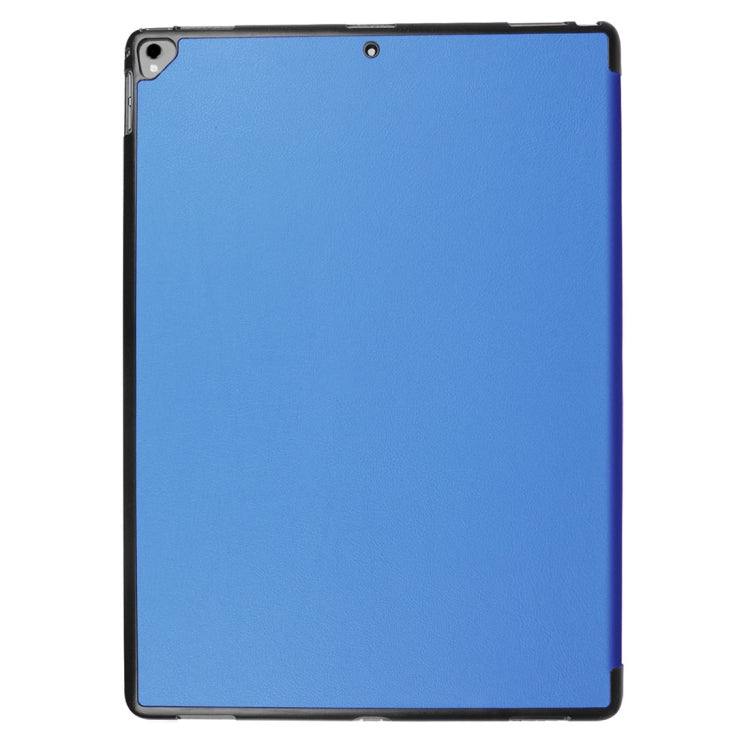Custer Texture Horizontal Flip Smart Leather Case with 3-folding Holder  & Sleep / Wake-up Function for iPad Pro 12.9 inch 2017 / 2015