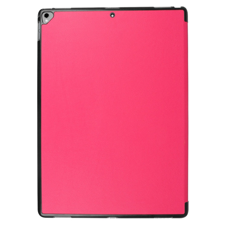 Custer Texture Horizontal Flip Smart Leather Case with 3-folding Holder  & Sleep / Wake-up Function for iPad Pro 12.9 inch 2017 / 2015