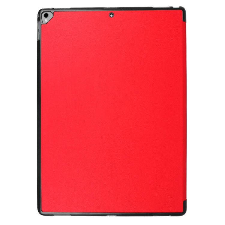 Custer Texture Horizontal Flip Smart Leather Case with 3-folding Holder  & Sleep / Wake-up Function for iPad Pro 12.9 inch 2017 / 2015