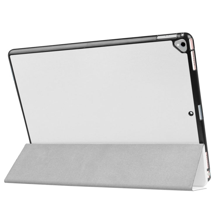 Custer Texture Horizontal Flip Smart Leather Case with 3-folding Holder  & Sleep / Wake-up Function for iPad Pro 12.9 inch 2017 / 2015