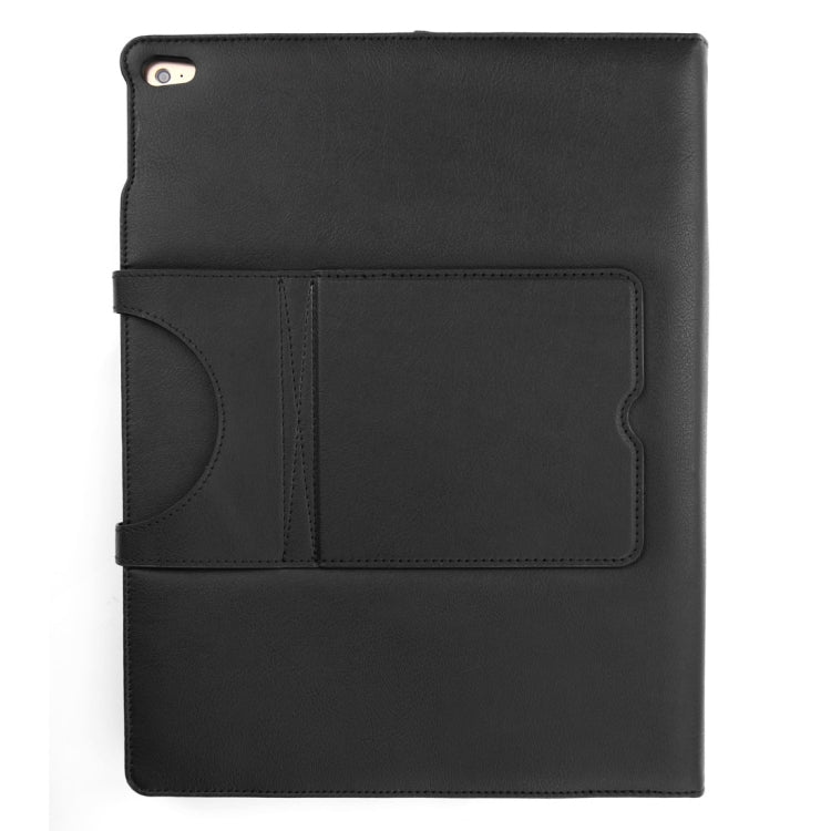 2 in 1 Detachable Bluetooth Keyboard Stitch Leather Tablet Case with Holder & Wake-up / Sleep Function for iPad Pro 12.9 inch(Black)