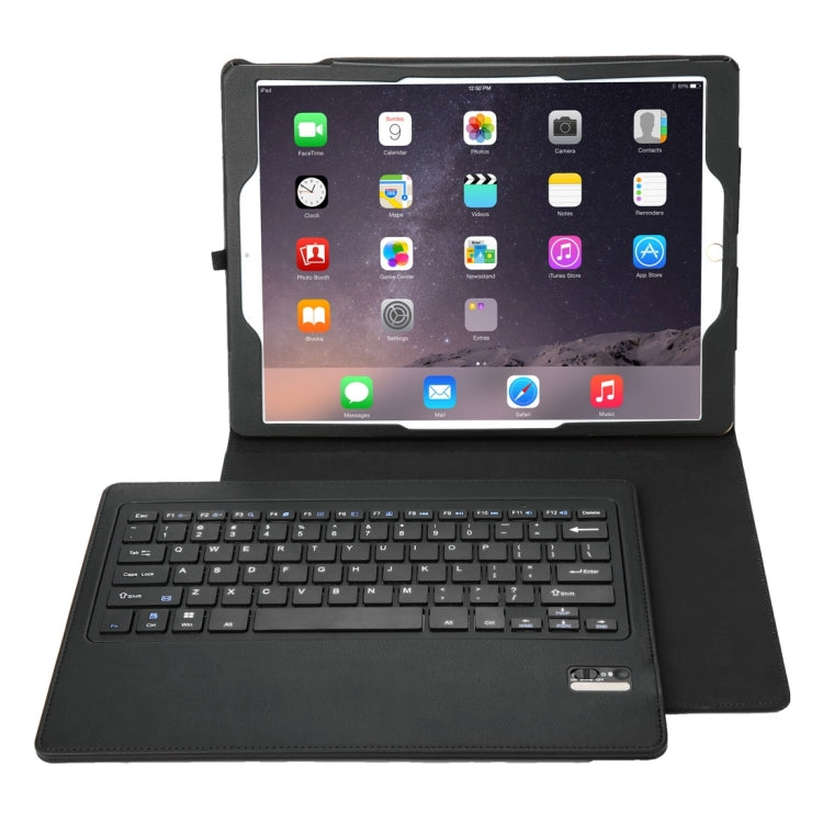 2 in 1 Detachable Bluetooth Keyboard Stitch Leather Tablet Case with Holder & Wake-up / Sleep Function for iPad Pro 12.9 inch(Black)