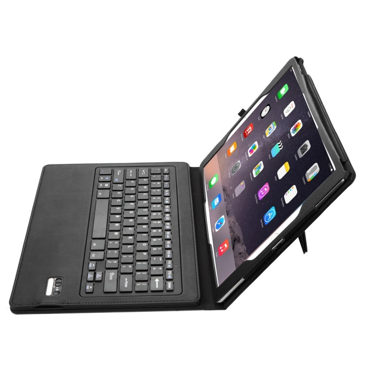 2 in 1 Detachable Bluetooth Keyboard Stitch Leather Tablet Case with Holder & Wake-up / Sleep Function for iPad Pro 12.9 inch(Black)