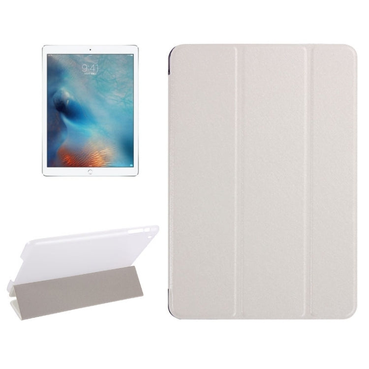 Silk Texture Horizontal Flip Leather Case with Three-Folding Holder & Wake-up / Sleep Function for iPad Pro
