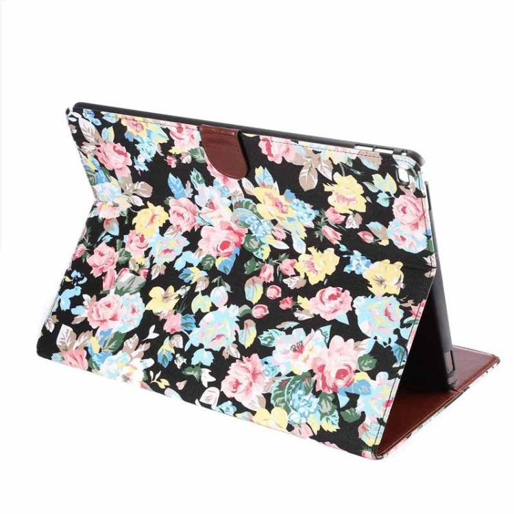 Flower Patterns Cloth Surface Horizontal Flip Leather Case with Wallet & Card Slots & Holder for iPad Pro 12.9 inch