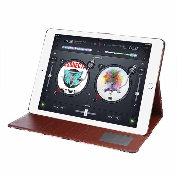 Flower Patterns Cloth Surface Horizontal Flip Leather Case with Wallet & Card Slots & Holder for iPad Pro 12.9 inch