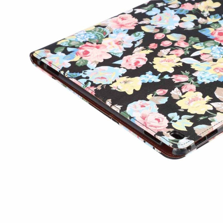 Flower Patterns Cloth Surface Horizontal Flip Leather Case with Wallet & Card Slots & Holder for iPad Pro 12.9 inch