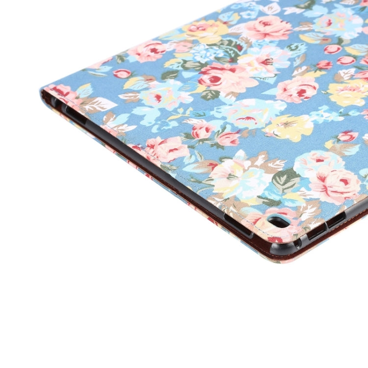 Flower Patterns Cloth Surface Horizontal Flip Leather Case with Wallet & Card Slots & Holder for iPad Pro 12.9 inch