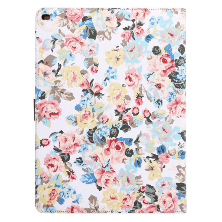Flower Patterns Cloth Surface Horizontal Flip Leather Case with Wallet & Card Slots & Holder for iPad Pro 12.9 inch