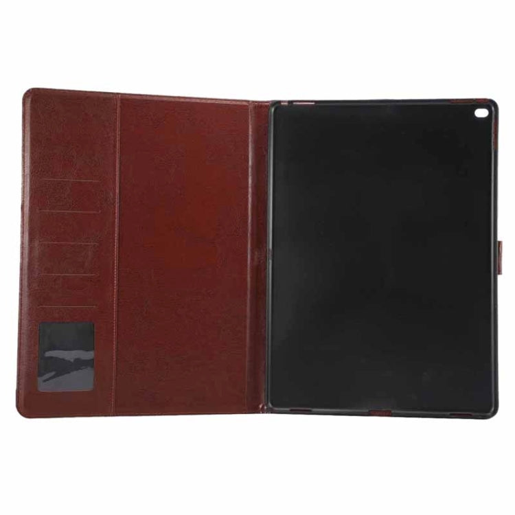 Denim Texture Horizontal Flip Solid Color Leather Case with Wallet & Card Slots & Holder for iPad Pro 12.9 inch(Blue)