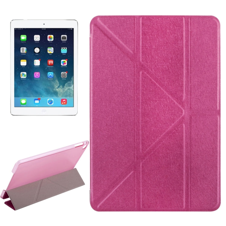Transformers Style Silk Texture Horizontal Flip Solid Color Leather Case with Holder for iPad Pro 12.9 inch