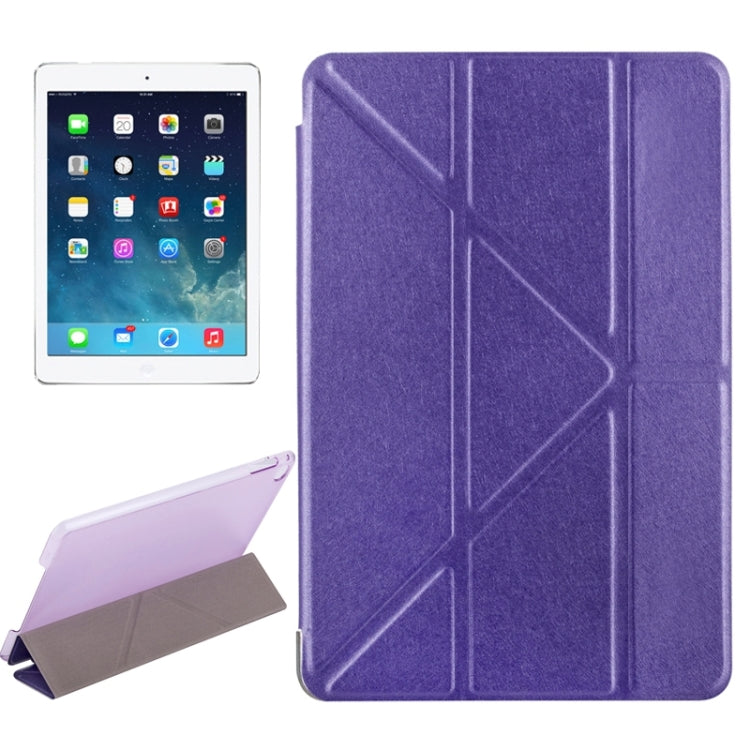 Transformers Style Silk Texture Horizontal Flip Solid Color Leather Case with Holder for iPad Pro 12.9 inch
