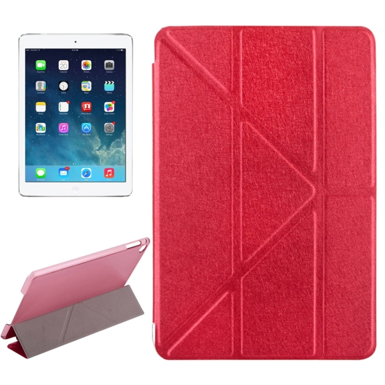 Transformers Style Silk Texture Horizontal Flip Solid Color Leather Case with Holder for iPad Pro 12.9 inch