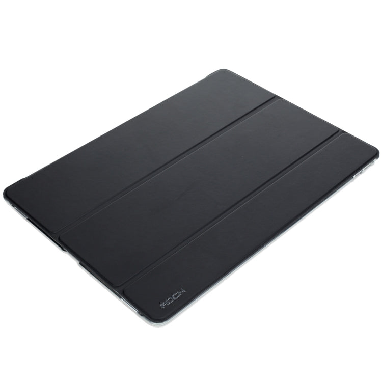 Rock Touch Series Fashionable Business Style Horizontal Flip Leather Case with Three-folding Holder and Intelligent Sleep / Wake-up Function for iPad Pro 12.9 inch
