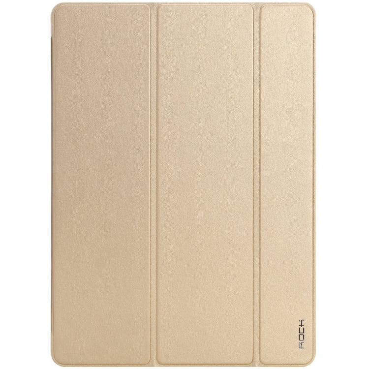 Rock Touch Series Fashionable Business Style Horizontal Flip Leather Case with Three-folding Holder and Intelligent Sleep / Wake-up Function for iPad Pro 12.9 inch